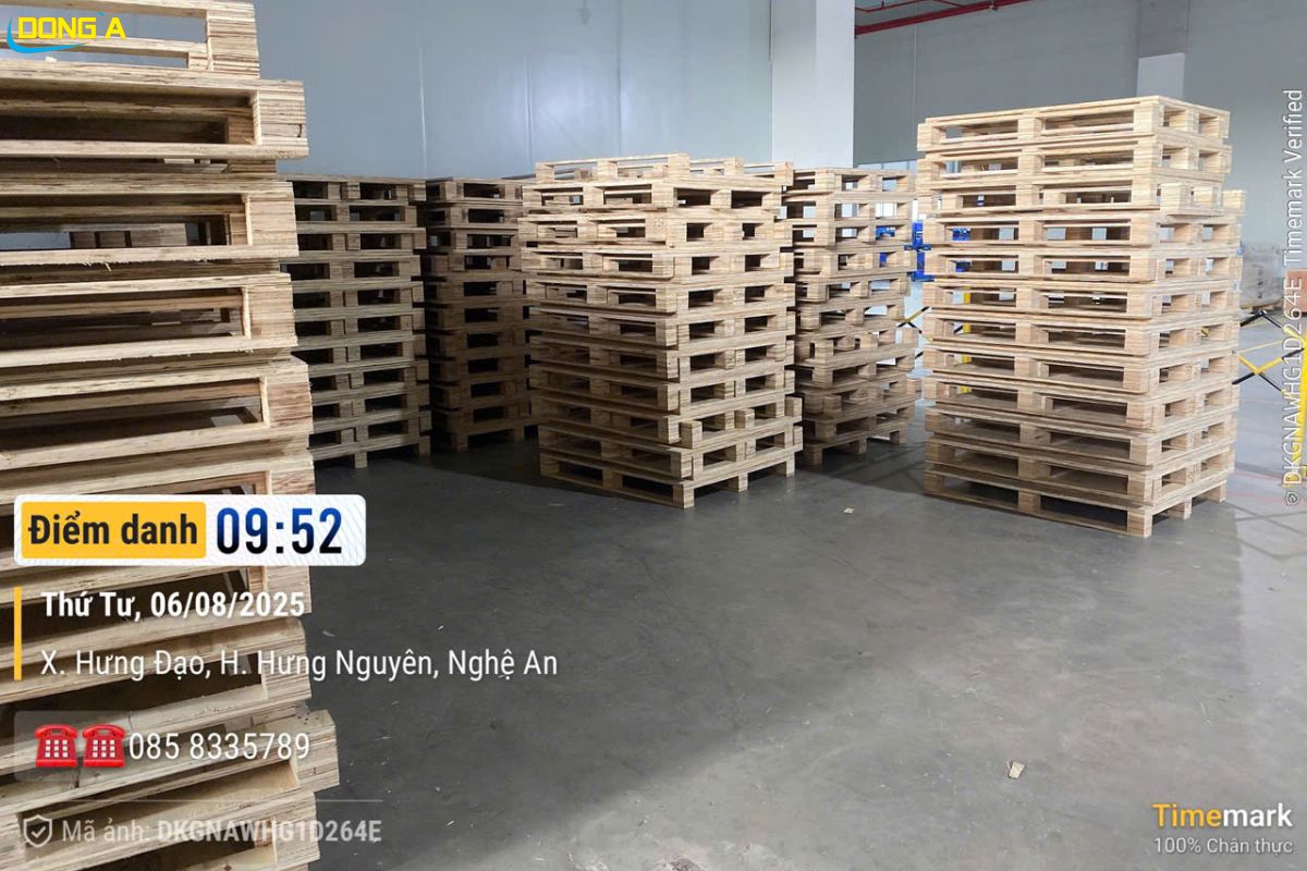Pallet ván ép giao cho công ty điện tử Luxcase Nghệ An