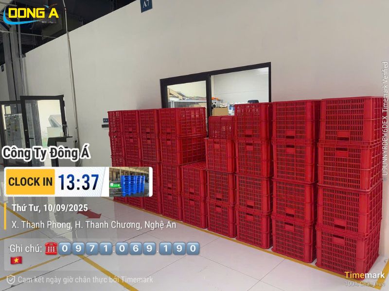 Sọt nhựa 5 bánh giao cho công ty may