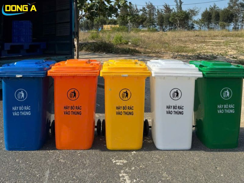 Thùng rác 240l - Nhựa HDPE siêu bền