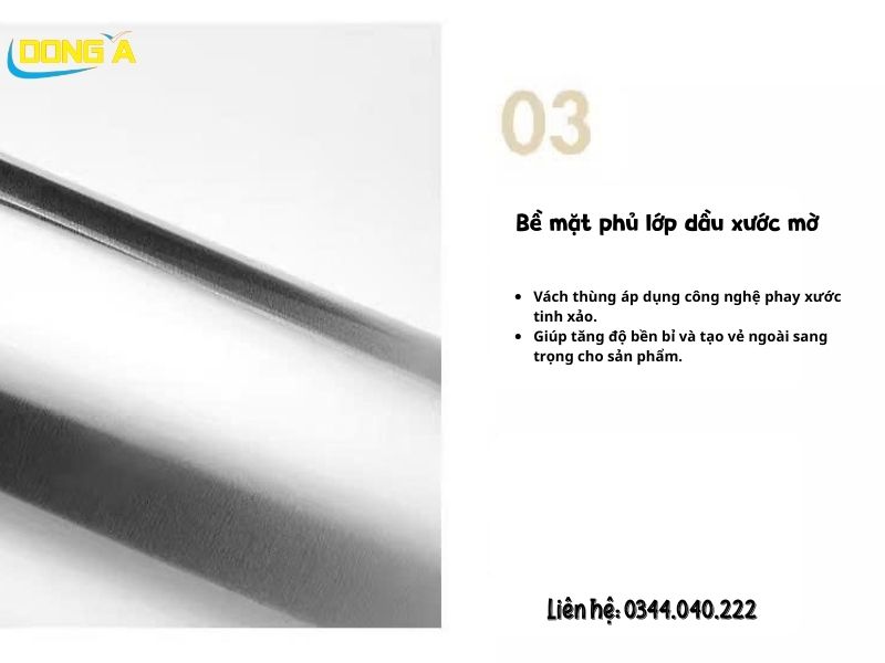 Bề mặt phủ lớp dầu xước mờ