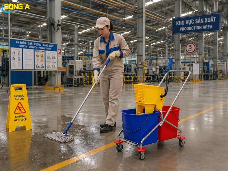 Xe dọn vệ sinh đôi