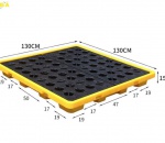 Pallet chống tràn hóa chất 1300x1300x150mm