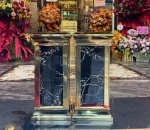 Thùng rác đá có gạt tàn