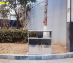 Thùng rác inox 2 ngăn ngoài trời