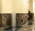 Thùng rác inox nắp lật 38 x 72 cm