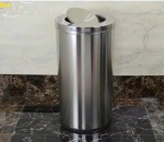 Thùng rác inox tròn nắp lật A35-O