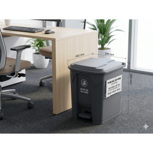 Thùng rác nhựa đạp chân BAIYUN 30L