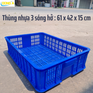 Thùng nhựa 3 sóng hở