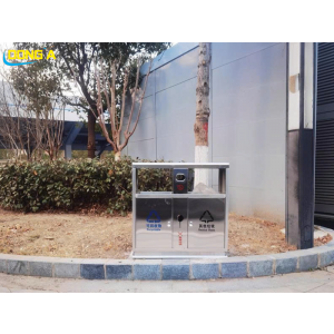 Thùng rác inox 2 ngăn ngoài trời