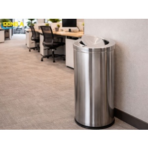 Thùng rác Inox nắp lật 30x61cm