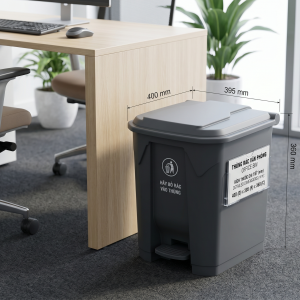 Thùng rác nhựa đạp chân BAIYUN 30L