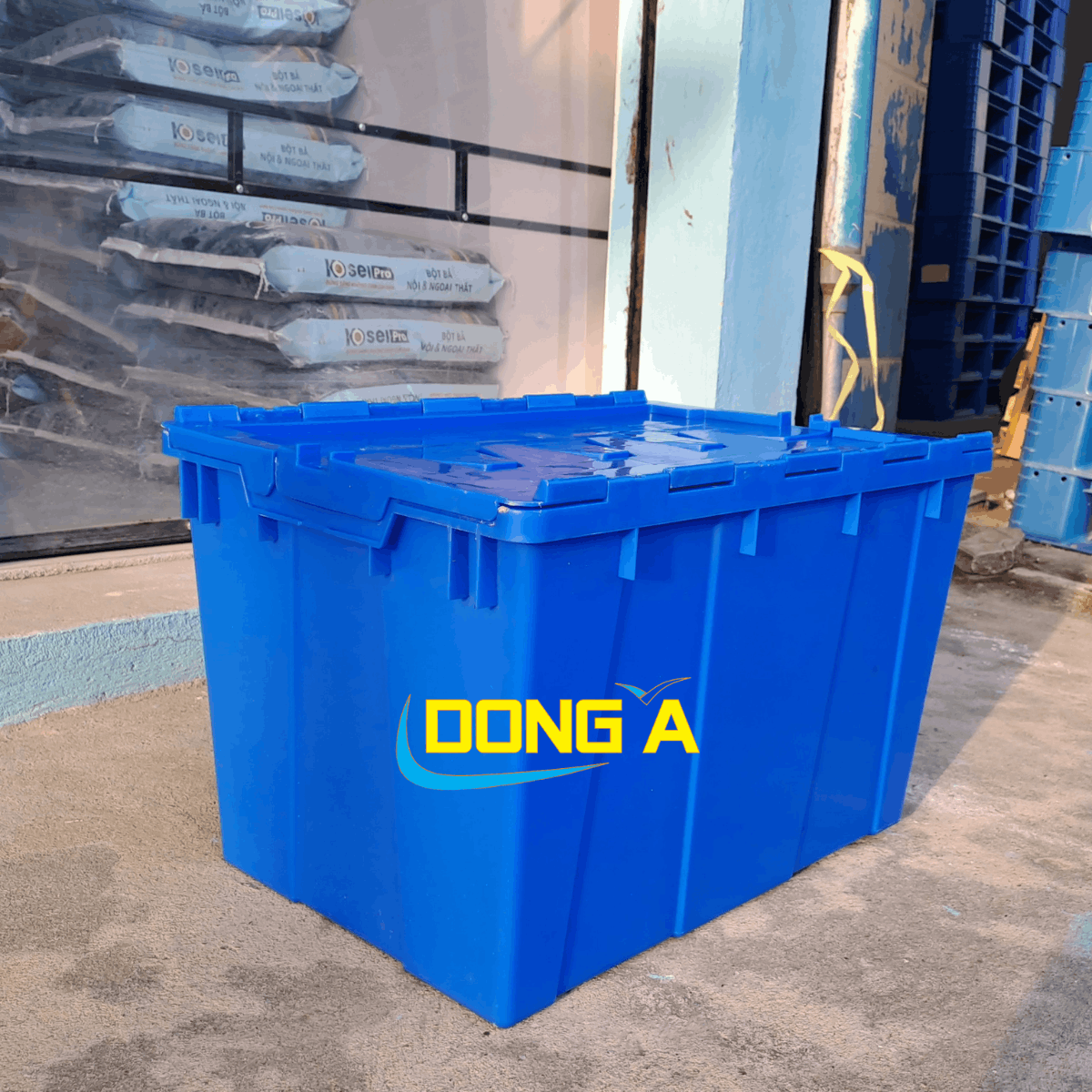 Thùng nhựa có nắp - Sóng bít BPGAL-36S có nắp