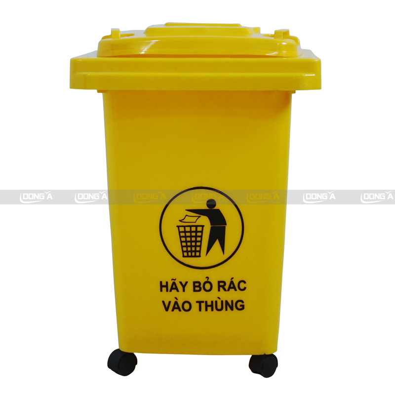 Thùng rác 60 lít vàng - Ảnh 2