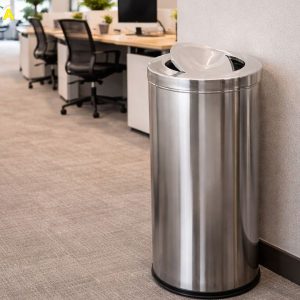 Thùng rác Inox nắp lật 30x61cm