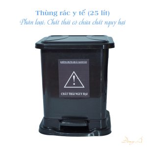 Thùng rác y tế 25 lít màu đen