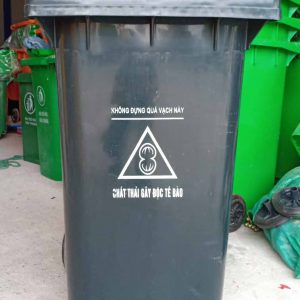 Thùng rác y tế 240l màu đen